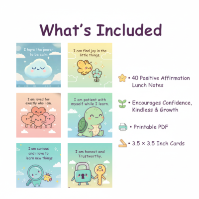 affirmation lunch box notes for kids printable
