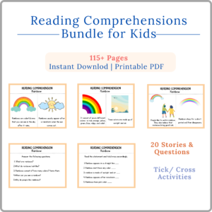 Home reading comprehension for kids – short stories & questions