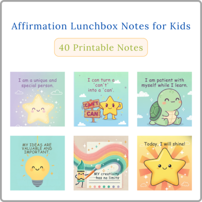 affirmation lunch box notes for kids printable