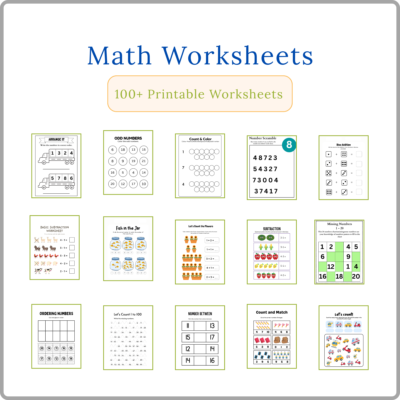 math worksheets | preschool kindergarten printable (pdf)