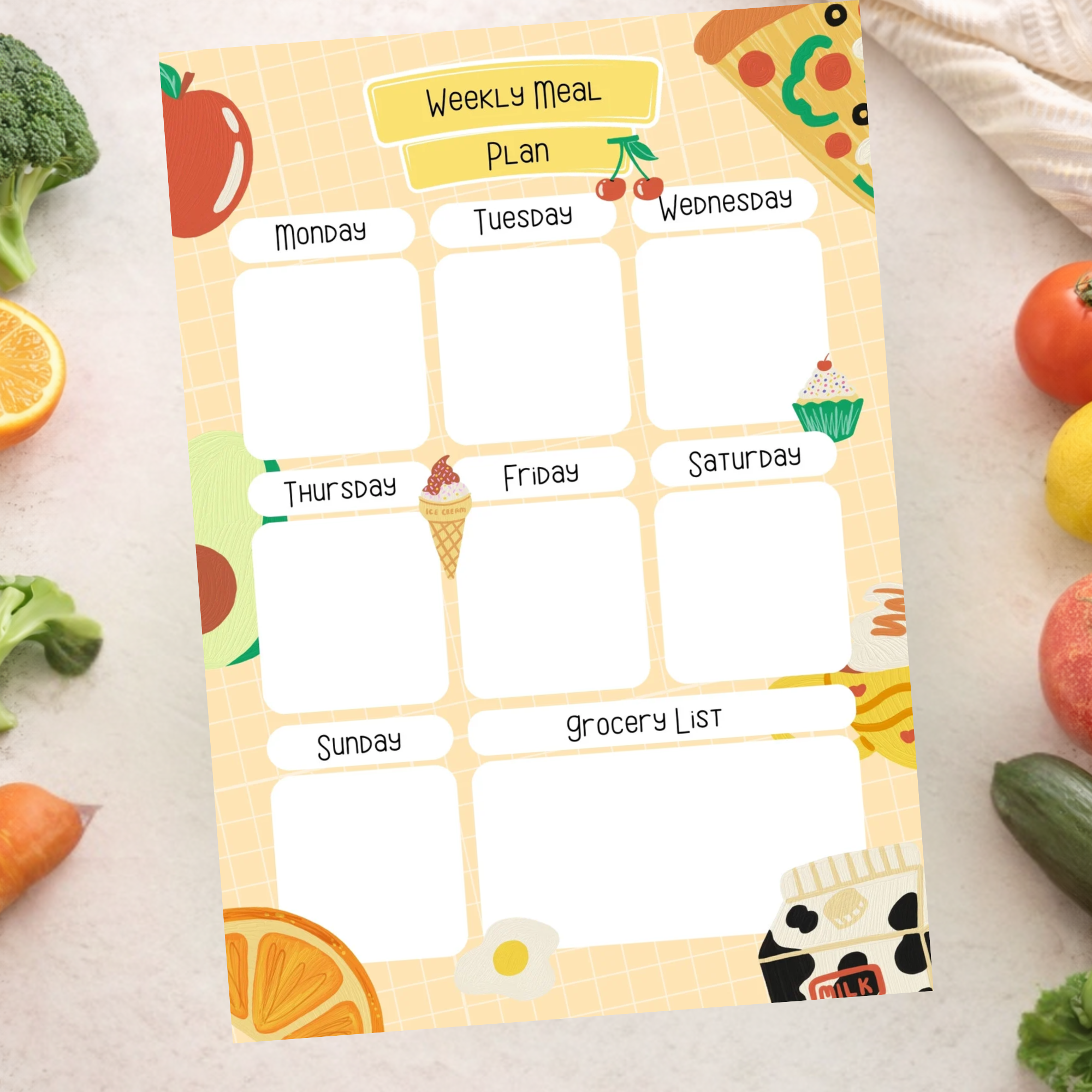 kids weekly meal planner printable | 6 unique designs | instant download a4 kids weekly meal planner printable | 6 unique designs | instant download a4