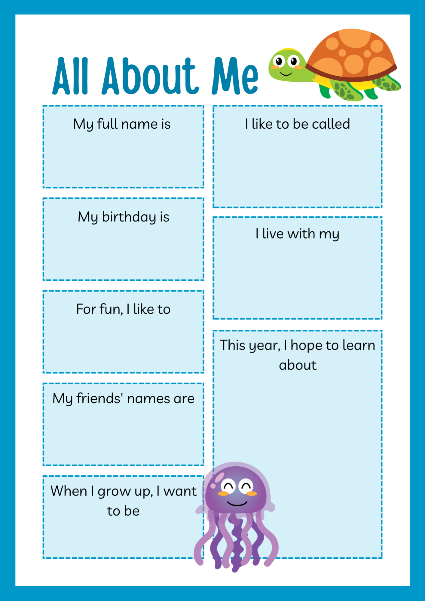 all about me kids printable | back to school activity (pdf download a4 size) all about me kids printable | back to school activity (pdf download a4 size)