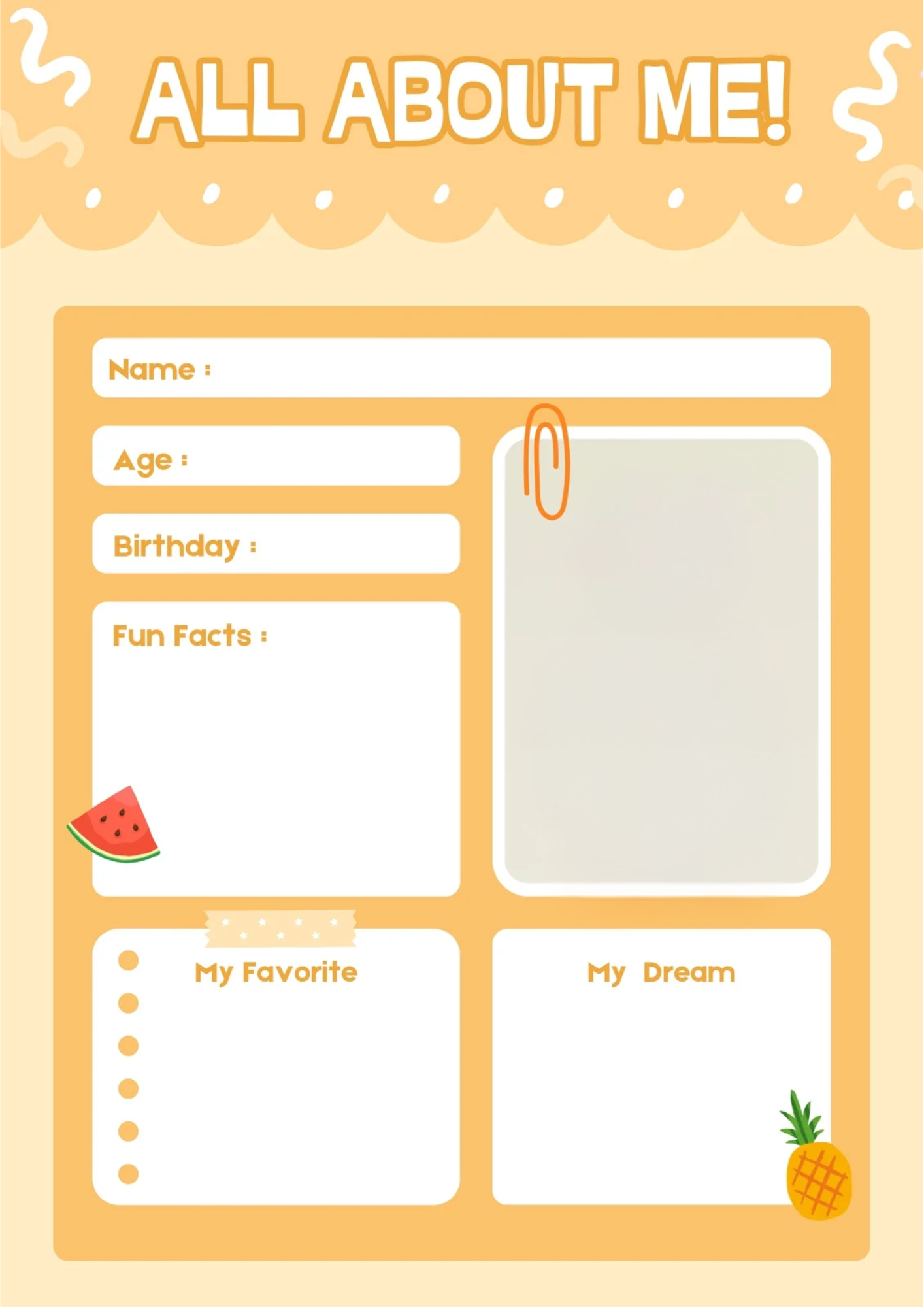 all about me kids printable | back to school activity (pdf download a4 size) all about me kids printable | back to school activity (pdf download a4 size)