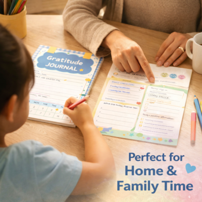 kids mindfulness journal bundle | gratitude journal, happiness planner & all about me