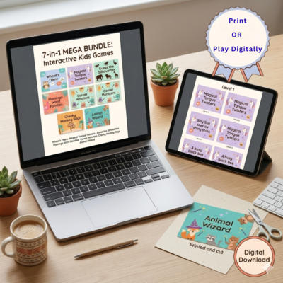 kids printable games bundle | screen free classroom & party games