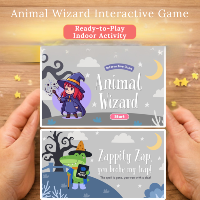 animal wizard interactive game for kids | indoor learning activity
