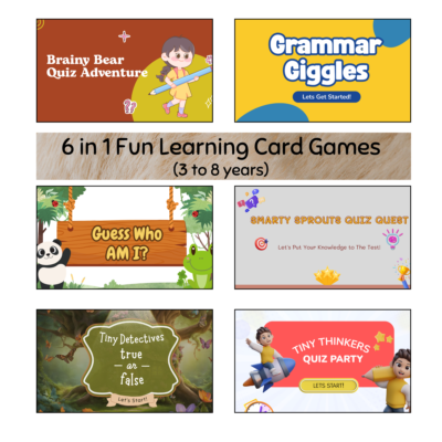 6 in 1 fun play & learn games bundle for kids| ages 3 to 8 years